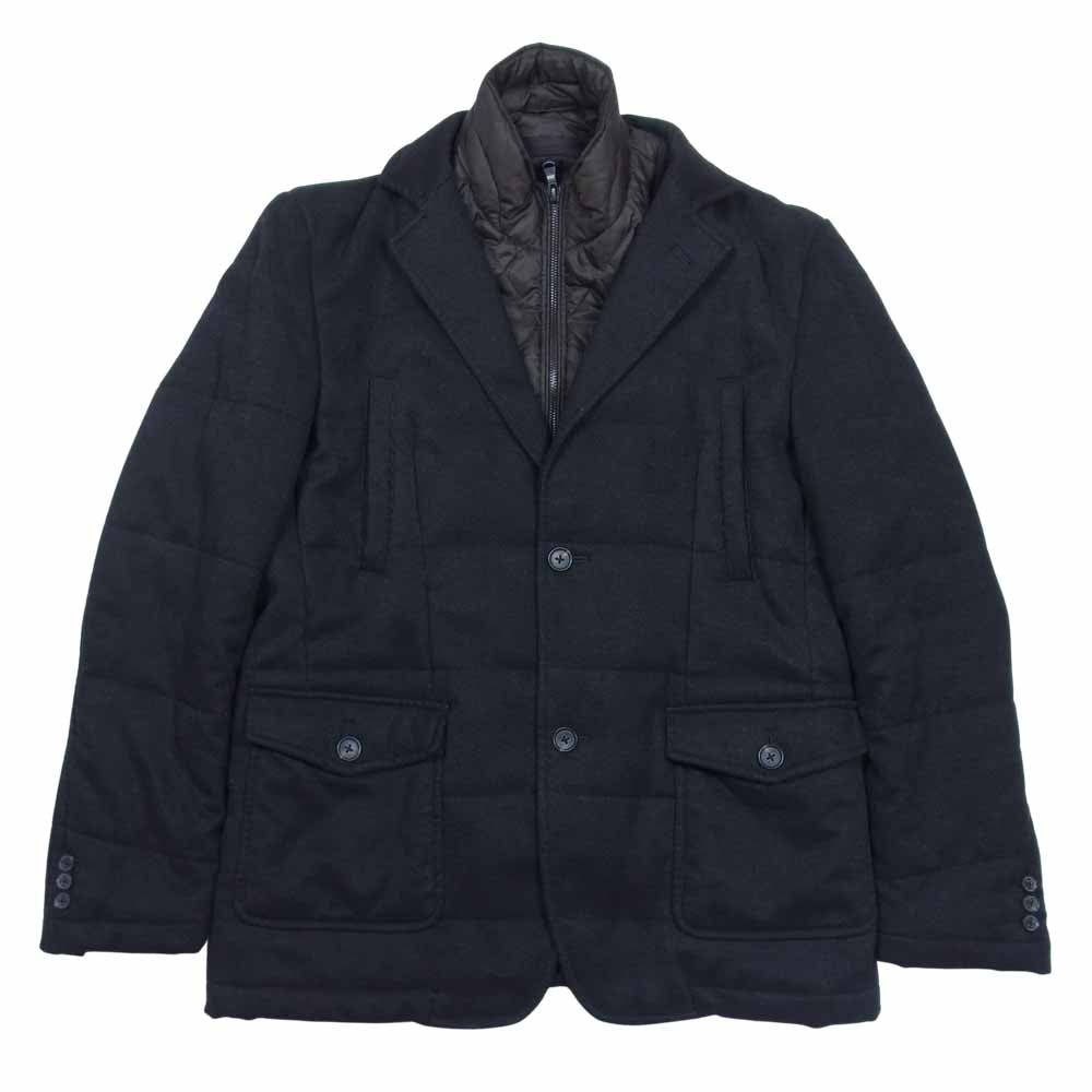 ニジュウサンクオム ライナー付き 2B 中綿 ジャケット 黒茶系 48【中古】