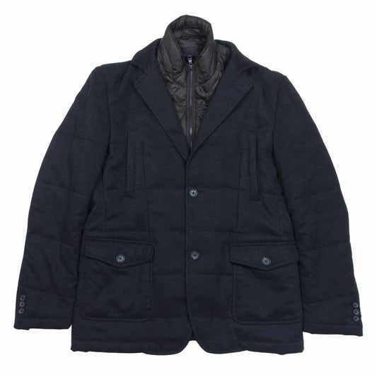 ニジュウサンクオム ライナー付き 2B 中綿 ジャケット 黒茶系 48【中古】
