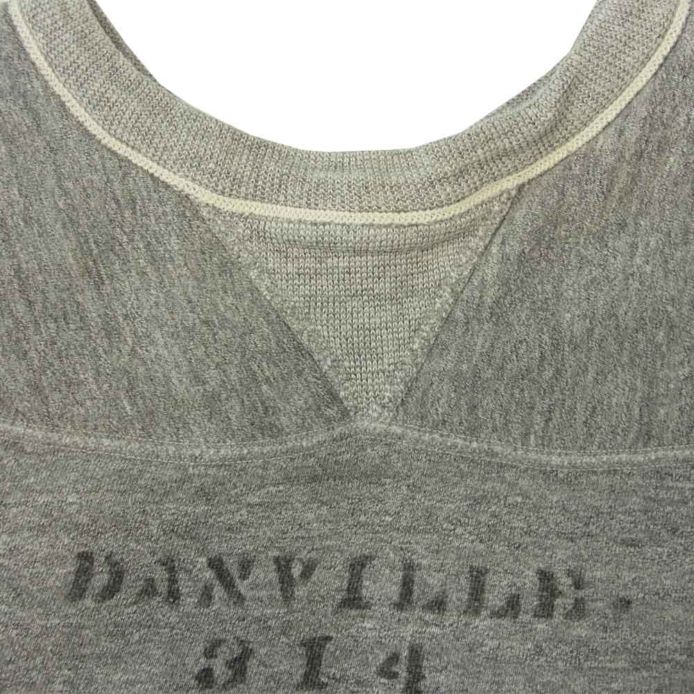 WAREHOUSE ウエアハウス 両V ステンシル スウェット トレーナー グレー