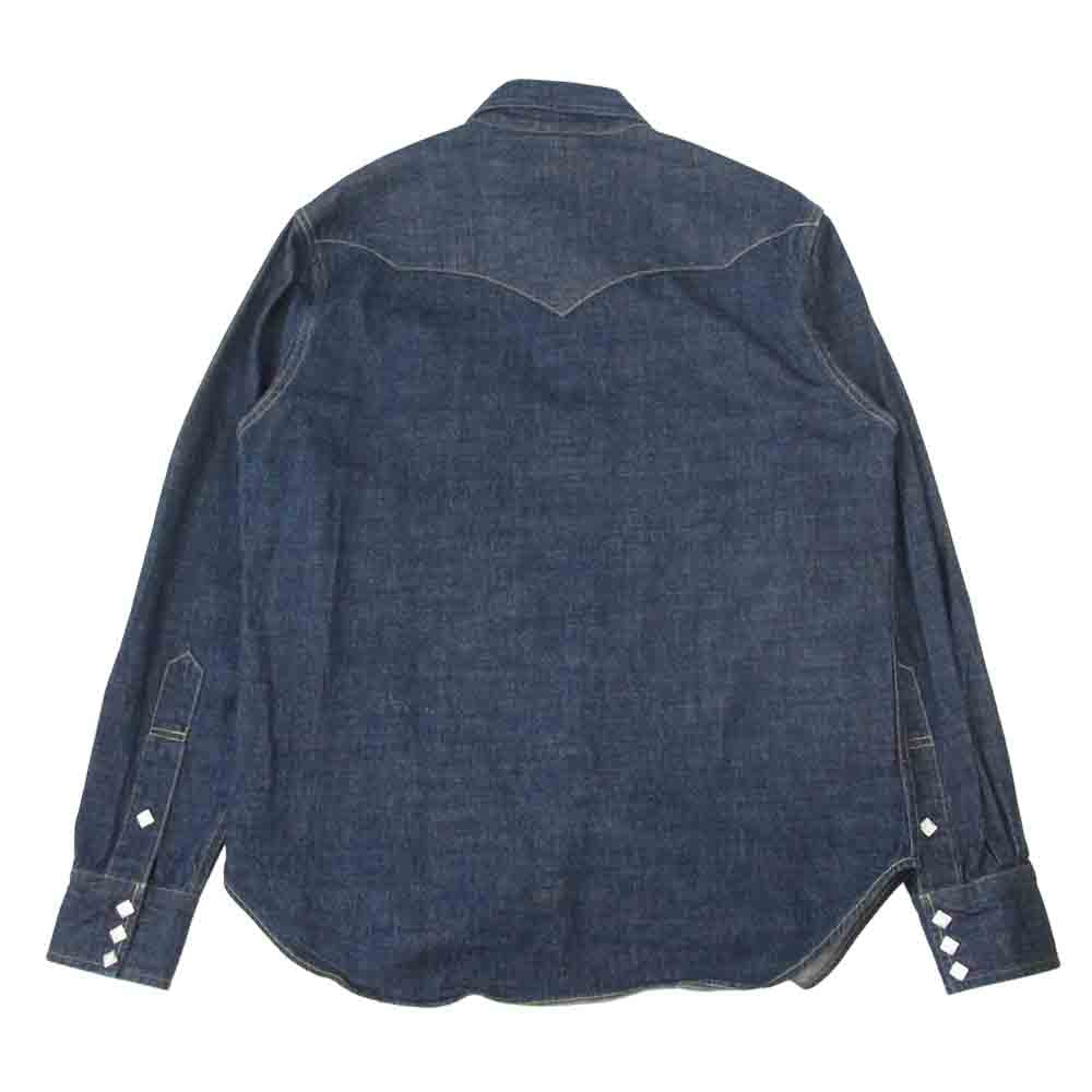 The REAL McCOY'S ザリアルマッコイズ JOE McCOY デニム ウエスタン 長袖 シャツ インディゴブルー系 16【中古】