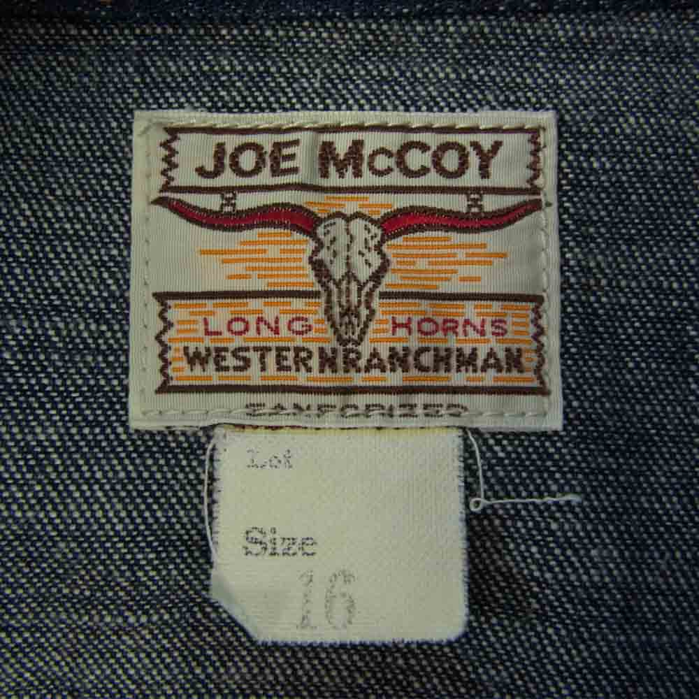 The REAL McCOY'S ザリアルマッコイズ JOE McCOY デニム ウエスタン 長袖 シャツ インディゴブルー系 16【中古】