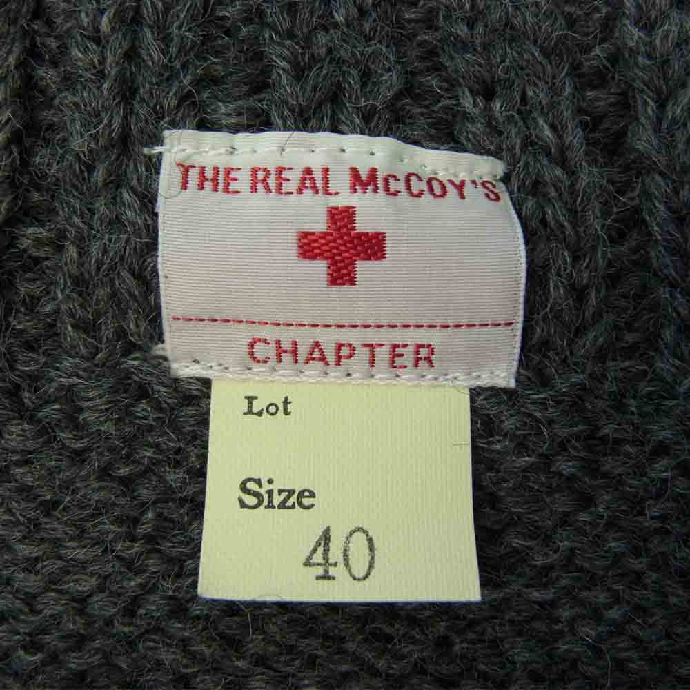 The REAL McCOY'S ザリアルマッコイズ MC20101 レッドクロス ウール ニット ベスト グレー系 40【中古】