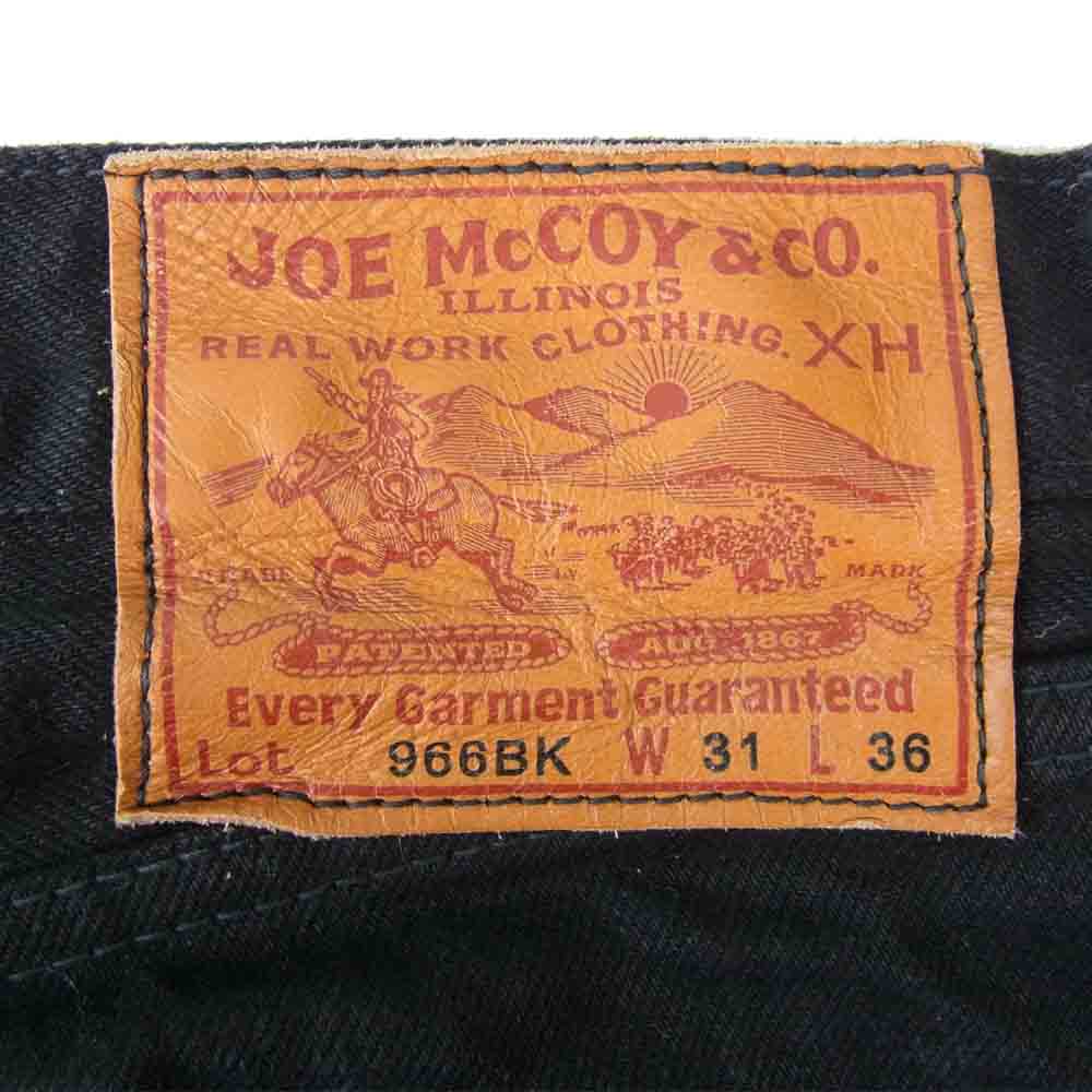 The REAL McCOY'S ザリアルマッコイズ 966BK JOE McCOY ストレート ブラック デニム パンツ ブラック系 31【中古】