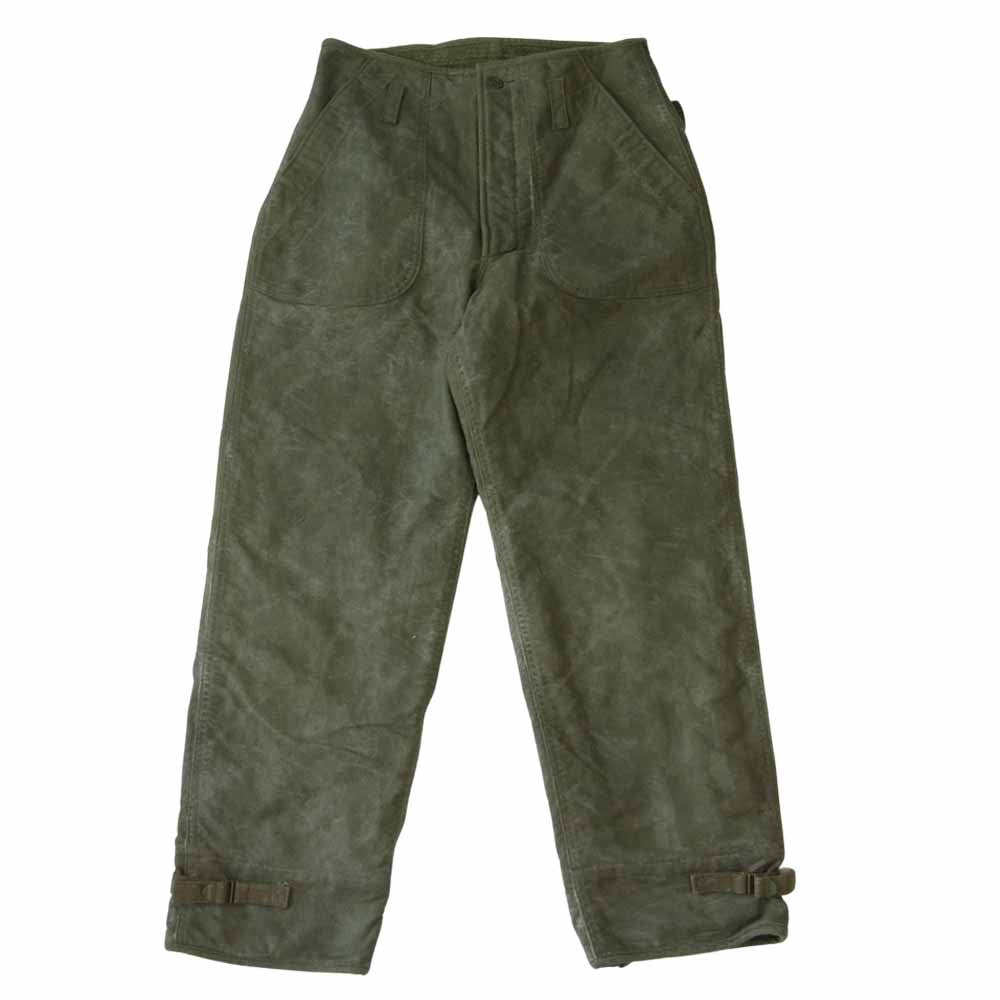 The REAL McCOY'S ザリアルマッコイズ DLA100-78-C-0787 Type A-2 デッキトラウザー デッキ パンツ カーキ系 S【中古】