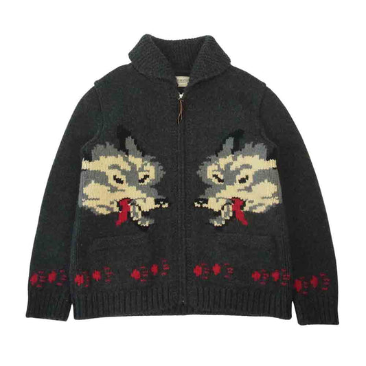 The REAL McCOY'S ザリアルマッコイズ JOE McCOY COWICHAN SWEATER WOLF カウチンセーター ウルフ グレー系 40【中古】