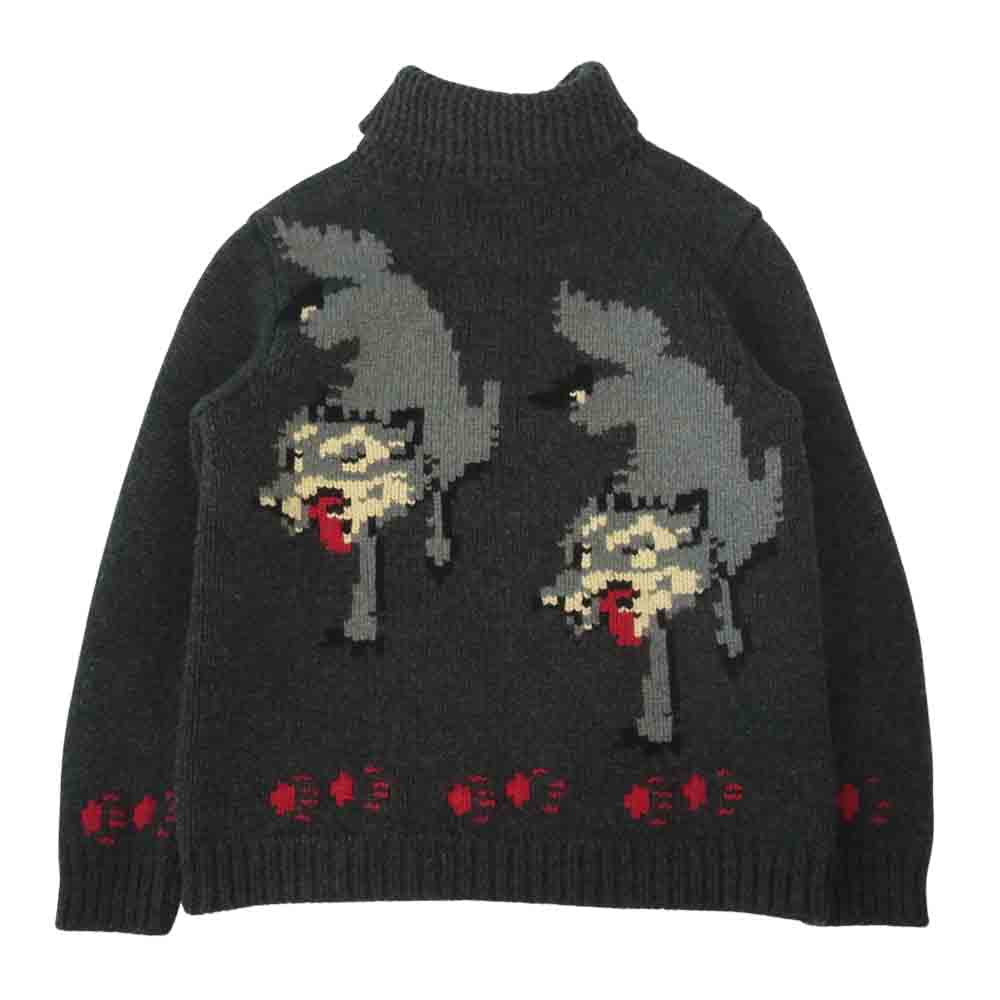 The REAL McCOY'S ザリアルマッコイズ JOE McCOY COWICHAN SWEATER WOLF カウチンセーター ウルフ グレー系 40【中古】