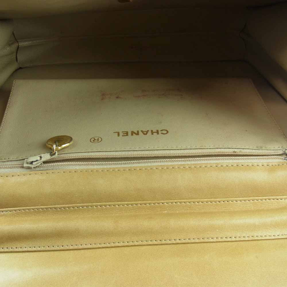 CHANEL シャネル ヴィンテージ 6桁1番台 ココマーク チェーン ショルダー バッグ ライトブラウン系【中古】