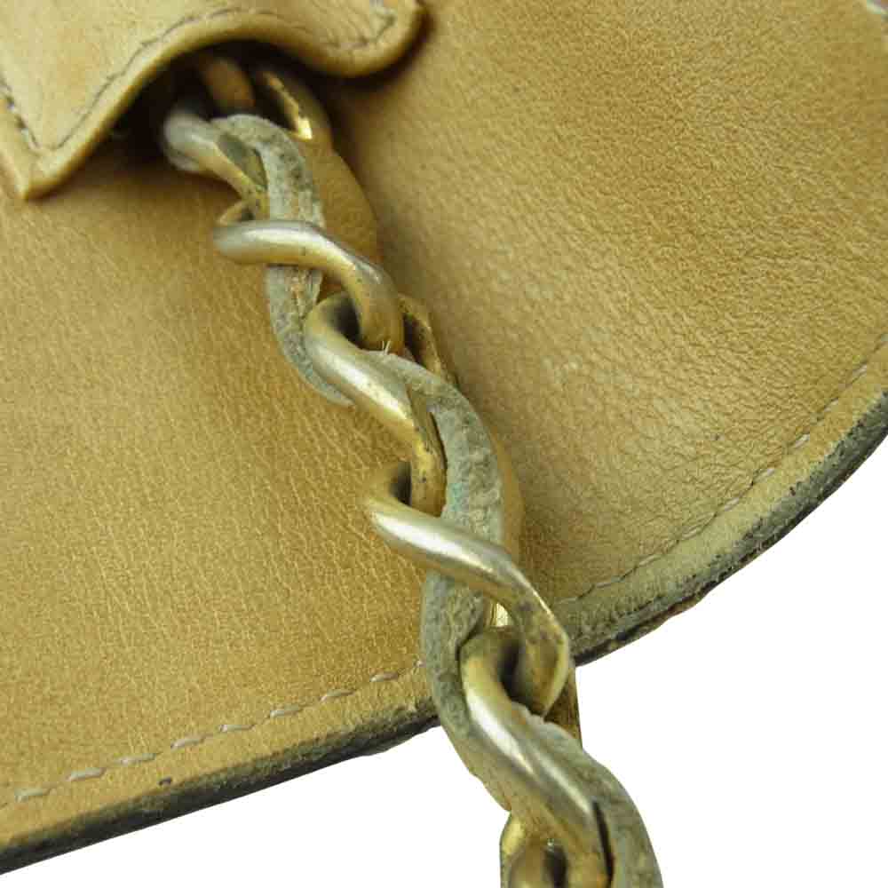 CHANEL シャネル ヴィンテージ 6桁1番台 ココマーク チェーン ショルダー バッグ ライトブラウン系【中古】