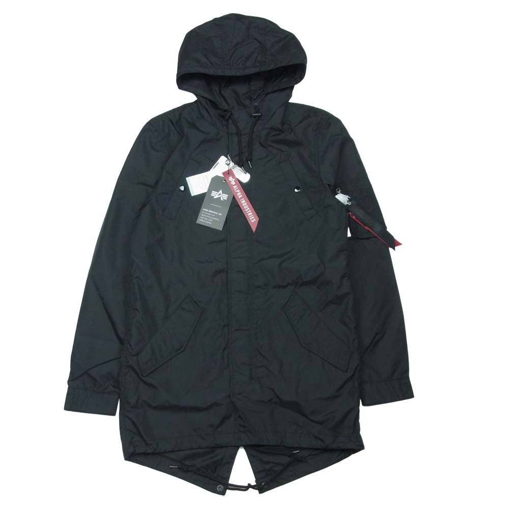 UNDEFEATED アンディフィーテッド CJU48500C1 ALPHA アルファ NYLON M-65 FISHTAIL JACKET ナイロン フィッシュ テイル モッズ コート ジャケット ブラック系 S【新古品】【未使用】【中古】