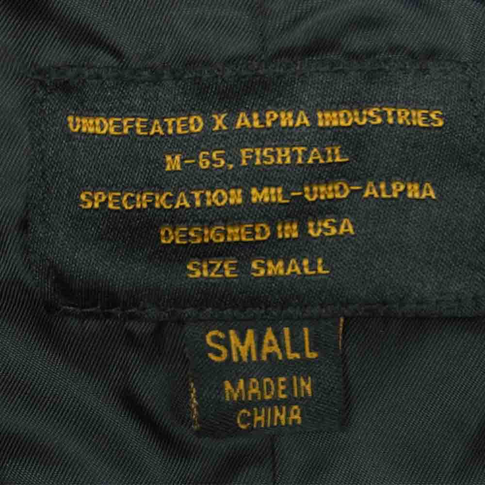 UNDEFEATED アンディフィーテッド CJU48500C1 ALPHA アルファ NYLON M-65 FISHTAIL JACKET ナイロン フィッシュ テイル モッズ コート ジャケット ブラック系 S【新古品】【未使用】【中古】