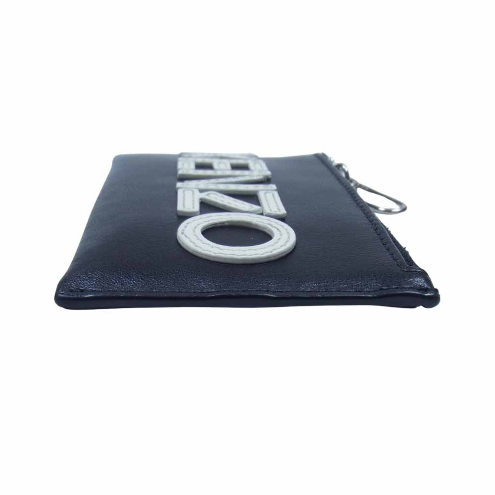 KENZO ケンゾー ロゴ カードケース コインケース ブラック系【中古】