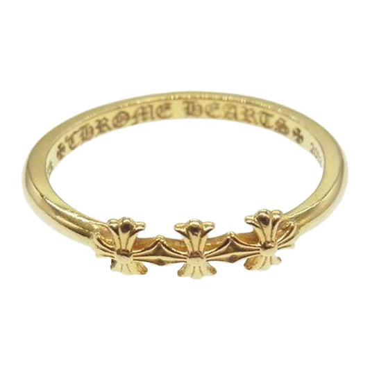 CHROME HEARTS クロムハーツ（原本無） 22K BBBLGM 3CH PLS バブルガムリング 3CHプラスリング  ゴールド系 9号【中古】