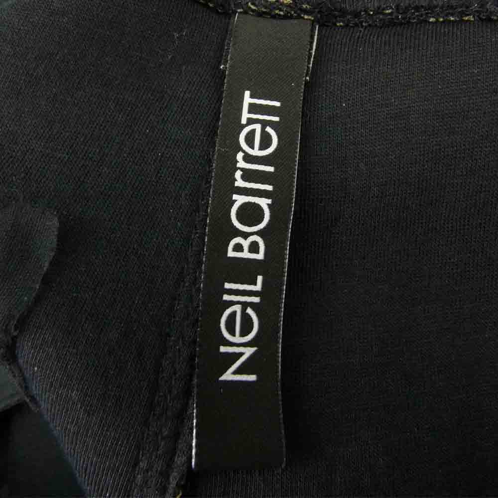 NEIL BARRETT ニールバレット PBJP186CH N508C モノグラムストライプ サイドライン スキニー ボンデッド スウェットパンツ ブラック系 XS【美品】【中古】