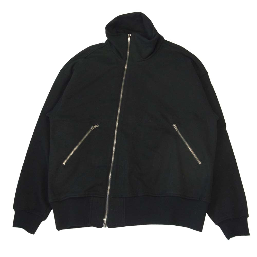 THE VIRIDI-ANNE ザ ヴィリジアン 21AW VI3413-01 Sweat Zip Up Blouson グラインダー加工 ハイネック スウェット ジップアップ ブルゾン  ブラック系 2【美品】【中古】