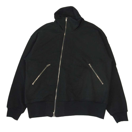 THE VIRIDI-ANNE ザ ヴィリジアン 21AW VI3413-01 Sweat Zip Up Blouson グラインダー加工 ハイネック スウェット ジップアップ ブルゾン  ブラック系 2【美品】【中古】