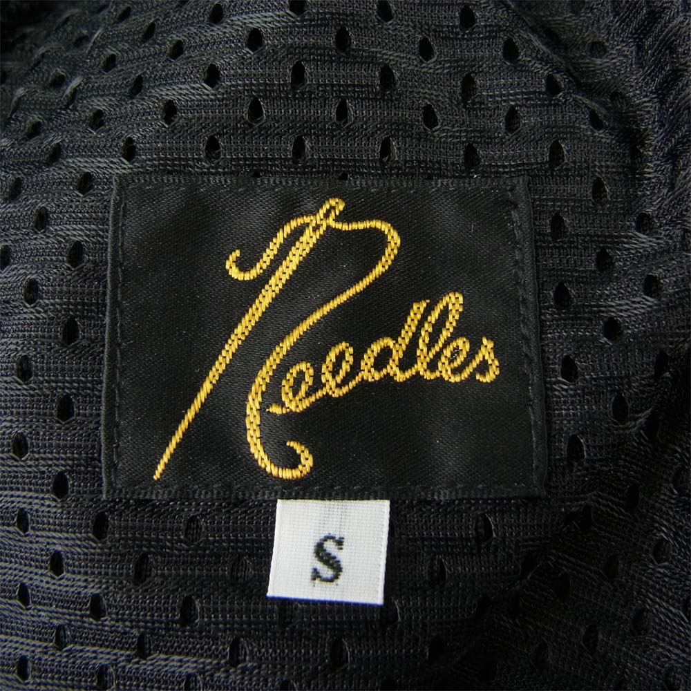Needles ニードルス JO442 NARROW TRACK PANT - POLY SMOOTH ナロー トラックパンツ ポリスムース サイドライン ジャージ パンツ ブラック系 S【美品】【中古】
