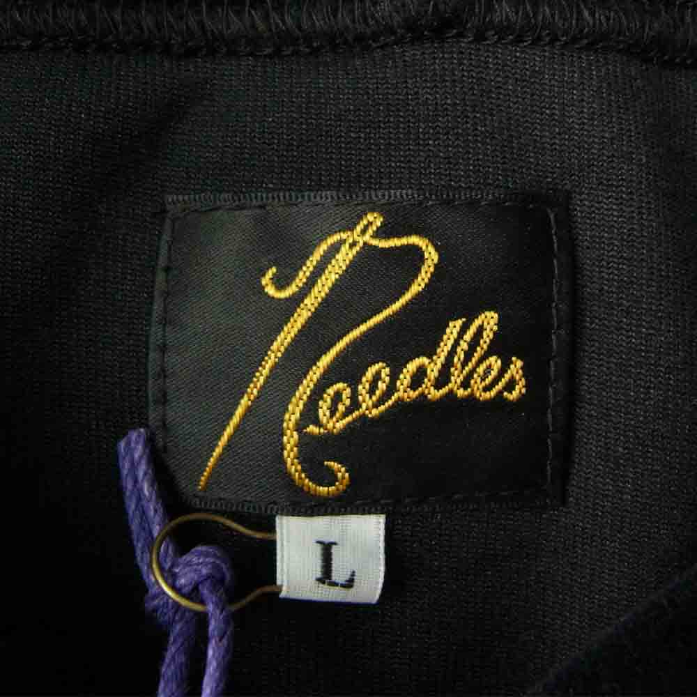 Needles ニードルス 21AW JO228 Track Hoody - C/Pe Velour トラックフーディー ベロア パーカー ブラック系 L【美品】【中古】