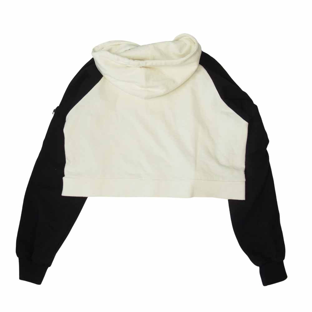 SHAREEF シャリーフ 20SS 20315054 SHORT TRACK PARKA ショート丈 スウェット パーカー ブラック系 ホワイト系 1【中古】