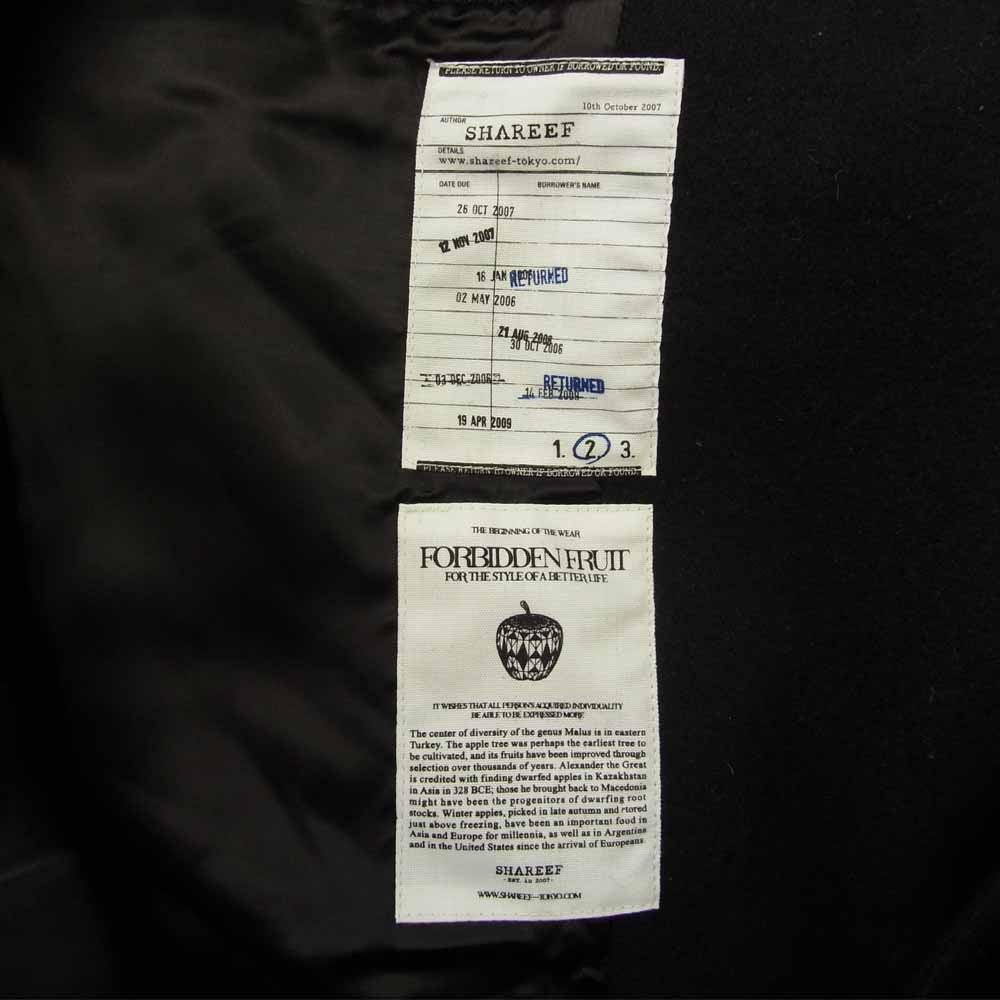 SHAREEF シャリーフ 19AW 19711007 WOOL LONG COAT ウール ロング チェスター コート ブラック系 2【中古】