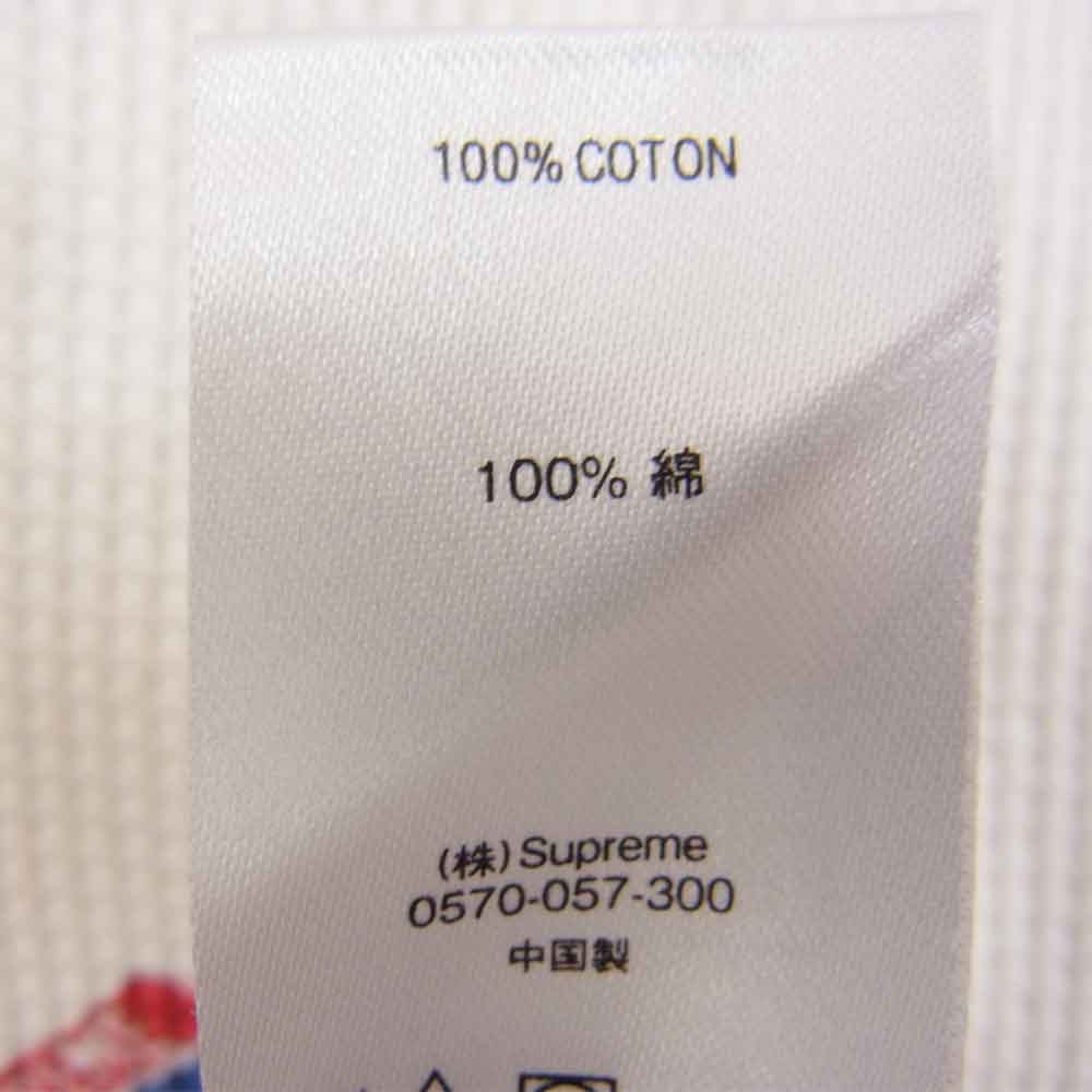 Supreme シュプリーム 20AW Interstate Waffle Thermal インターステート ワッフル サーマル 長袖カットソー ホワイト系 M【極上美品】【中古】
