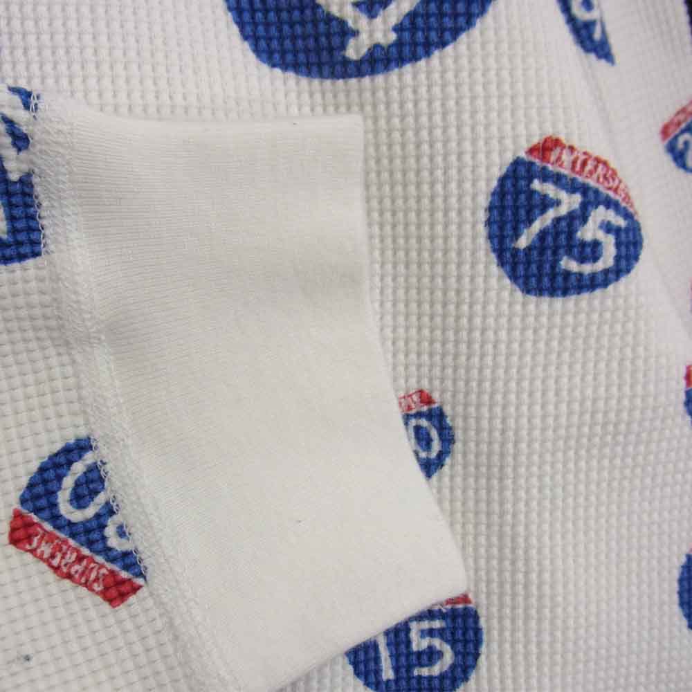 Supreme シュプリーム 20AW Interstate Waffle Thermal インターステート ワッフル サーマル 長袖カットソー ホワイト系 M【極上美品】【中古】