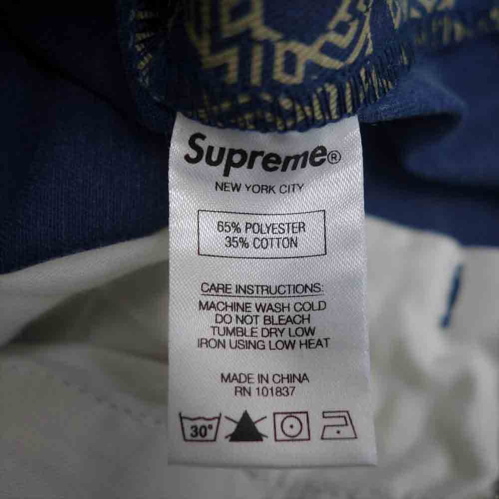 Supreme シュプリーム 19AW Work Pant モノグラム ワーク パンツ ネイビー系 柄 30【中古】
