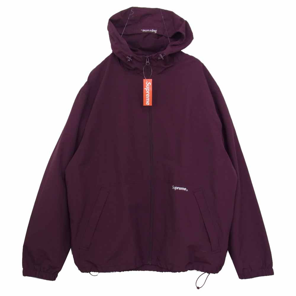 紫 M supreme Reflective Zip Hooded Jacket