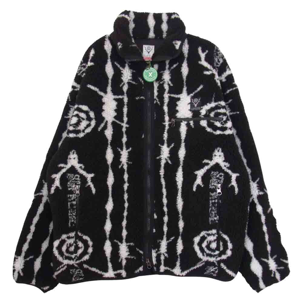 Supreme シュプリーム 21SS × SOUTH2WEST8 Fleece Jacket サウスツーウエストエイト フリース ジャケット ブラック系 S【極上美品】【中古】