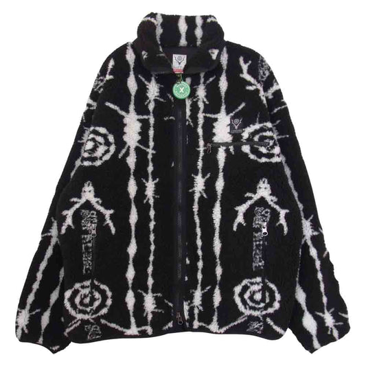 Supreme シュプリーム 21SS × SOUTH2WEST8 Fleece Jacket サウスツーウエストエイト フリース ジャケット ブラック系 S【極上美品】【中古】