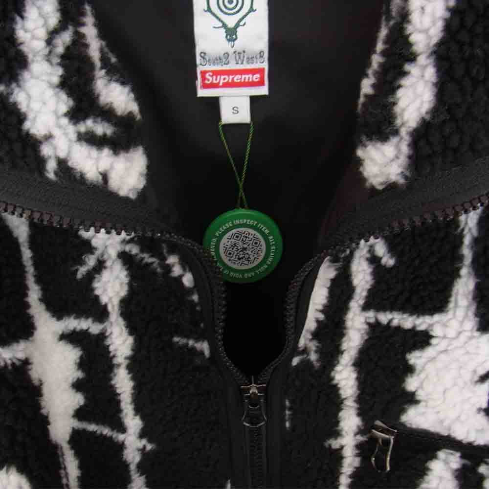 Supreme シュプリーム 21SS × SOUTH2WEST8 Fleece Jacket サウスツーウエストエイト フリース ジャケット ブラック系 S【極上美品】【中古】