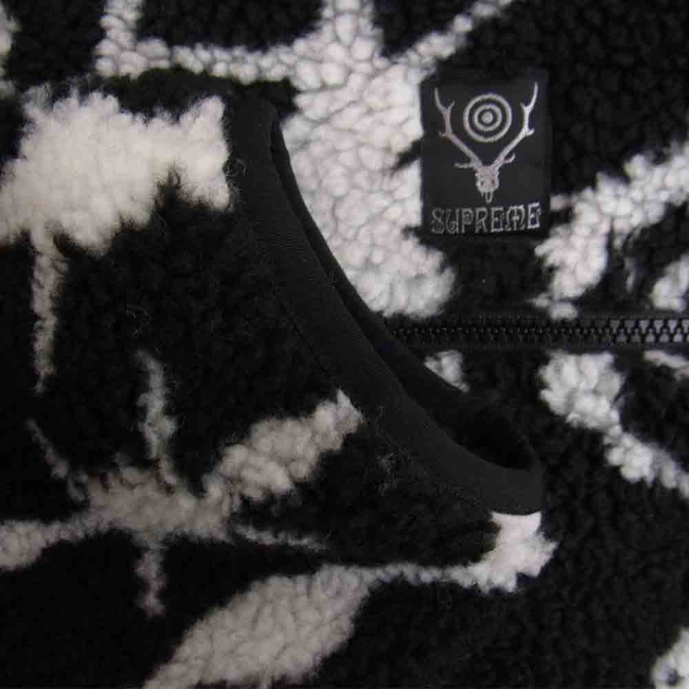 Supreme シュプリーム 21SS × SOUTH2WEST8 Fleece Jacket サウスツーウエストエイト フリース ジャケット ブラック系 S【極上美品】【中古】