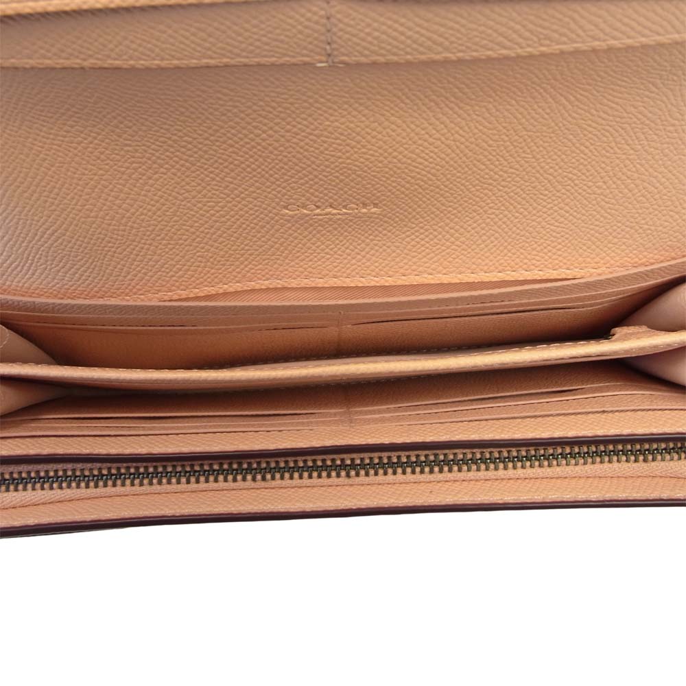 COACH コーチ 58307 2つ折り 長財布 ピンク系【美品】【中古】