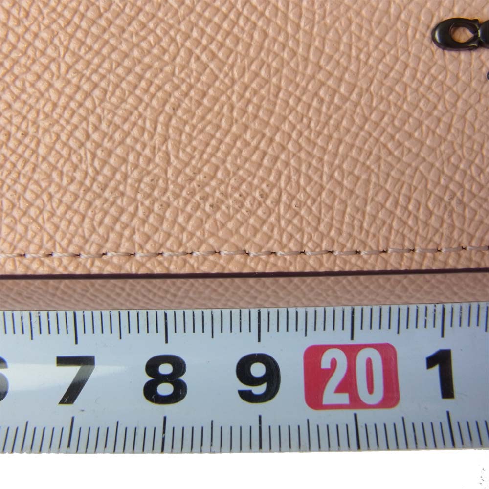 COACH コーチ 58307 2つ折り 長財布 ピンク系【美品】【中古】
