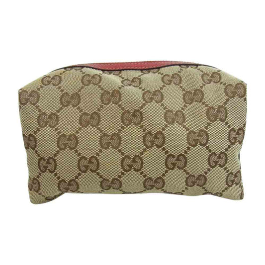 GUCCI グッチ 153227 GGキャンバス ポーチ ベージュ系【中古】