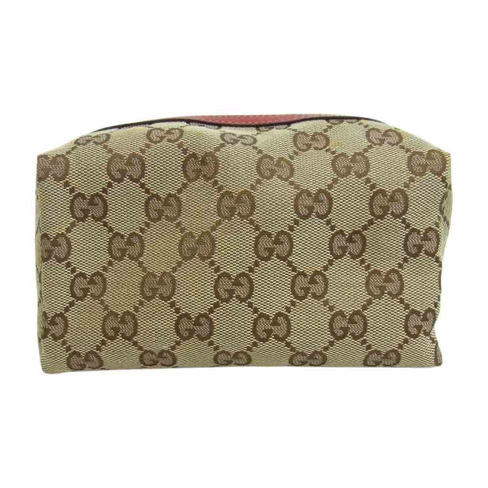 GUCCI グッチ 153227 GGキャンバス ポーチ ベージュ系【中古】