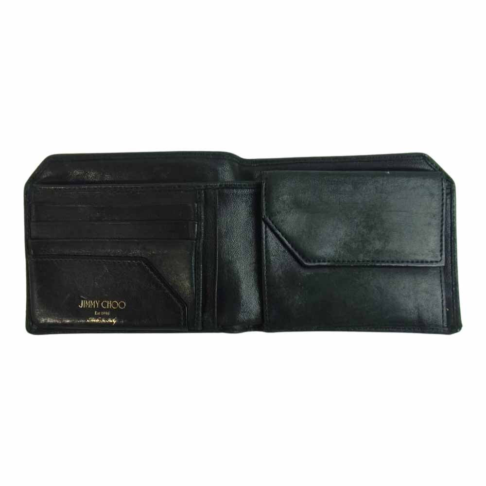 JIMMY CHOO ジミーチュウ スター スタッズ 2つ折り 財布 ブラック系