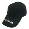 BALENCIAGA バレンシアガ 19AW 531588 310b2 1077 HAT LOGO VISOR ロゴ 刺繍 キャップ ブラック系 58【中古】