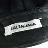 BALENCIAGA バレンシアガ 19AW 531588 310b2 1077 HAT LOGO VISOR ロゴ 刺繍 キャップ ブラック系 58【中古】