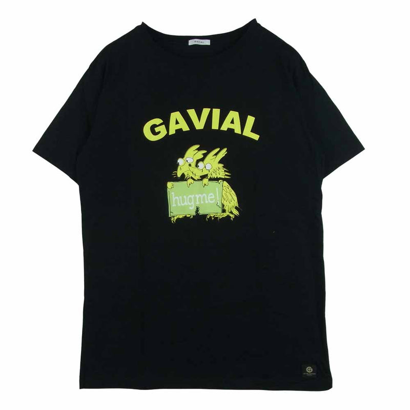 GAVIAL ガヴィル S/S Tee hug me ! ハグミー! 半袖 Tシャツ コットン 日本製 ブラック系 M【中古】