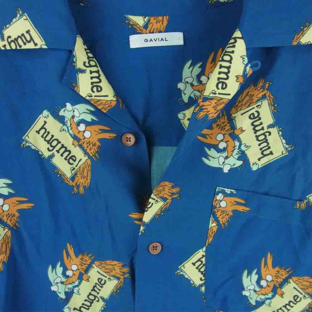 GAVIAL ガヴィル GVL-21SST-0462 HUGME! S/S ALOHA SHIRTS 半袖 アロハ シャツ レーヨン 中国製 ブルー系【中古】
