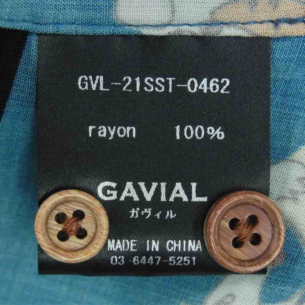 GAVIAL ガヴィル GVL-21SST-0462 HUGME! S/S ALOHA SHIRTS 半袖 アロハ シャツ レーヨン 中国製 ブルー系【中古】