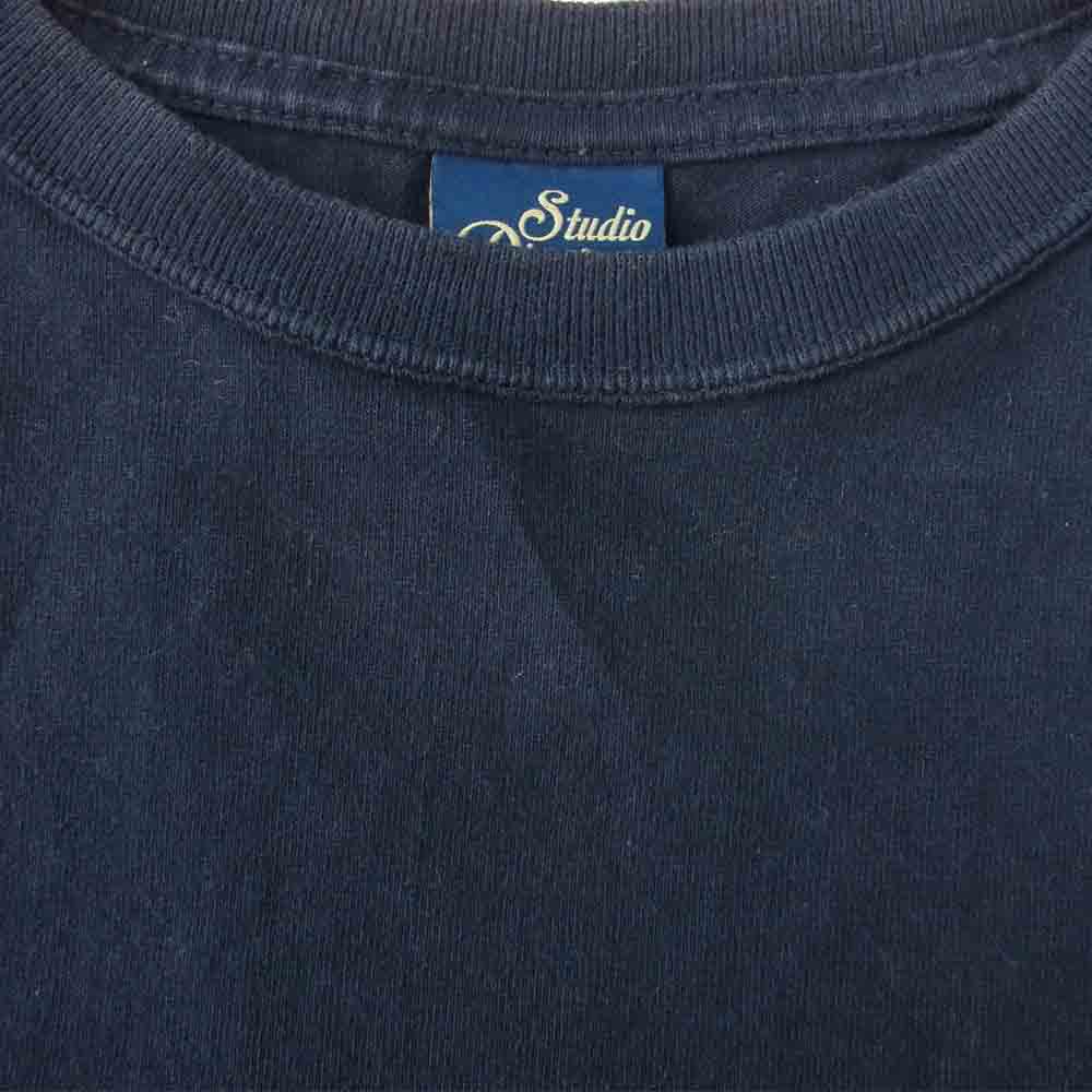 STUDIO D’ARTISAN ステュディオダルチザン SALESMAN JEANS プリント Tシャツ ネイビー ネイビー系 M【中古】