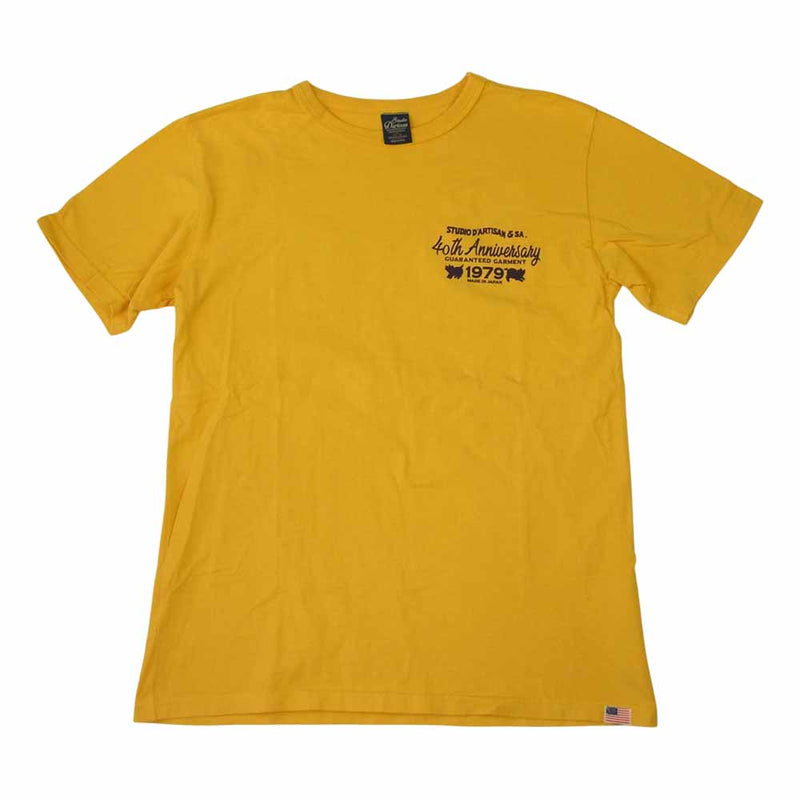 STUDIO D’ARTISAN ステュディオダルチザン 40th anniversary プリント Tシャツ イエロー イエロー系 M【中古】