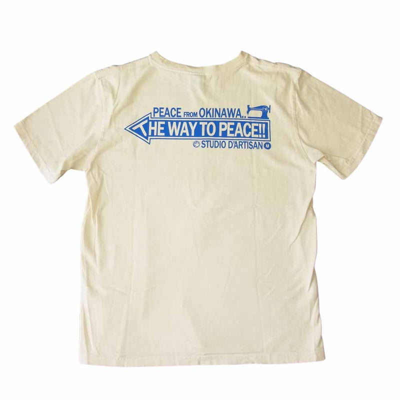 STUDIO D’ARTISAN ステュディオダルチザン 45th anniversary champloo jeans プリント Tシャツ ナチュラル オフホワイト系 M【中古】