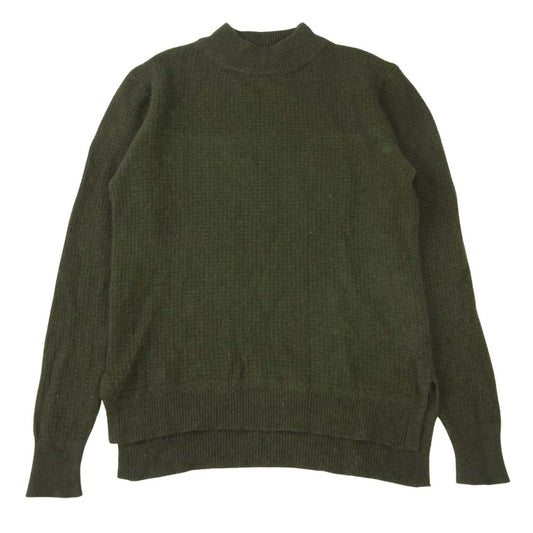 schott ショット SLIT MOCNECK KNIT スリット モックネック ニット カーキ系 L【中古】