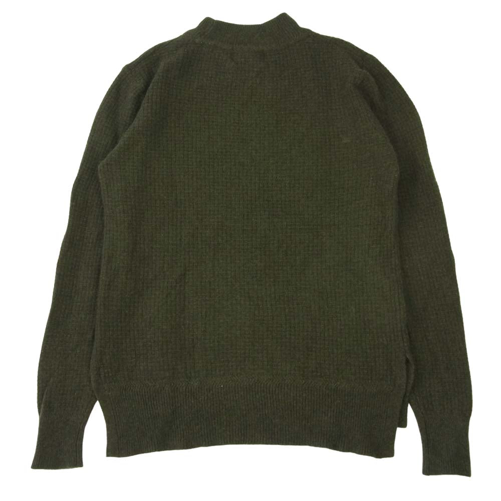 schott ショット SLIT MOCNECK KNIT スリット モックネック ニット カーキ系 L【中古】