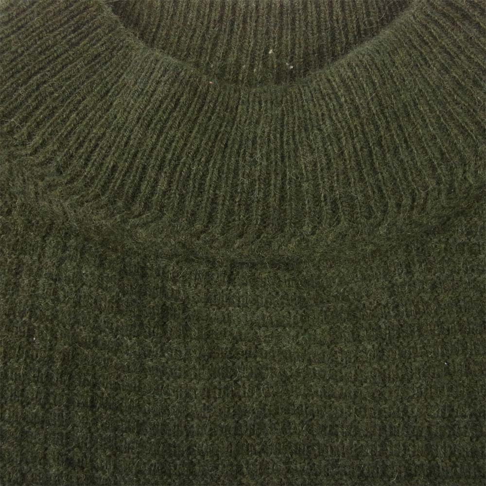 schott ショット SLIT MOCNECK KNIT スリット モックネック ニット カーキ系 L【中古】