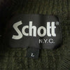 schott ショット SLIT MOCNECK KNIT スリット モックネック ニット カーキ系 L【中古】