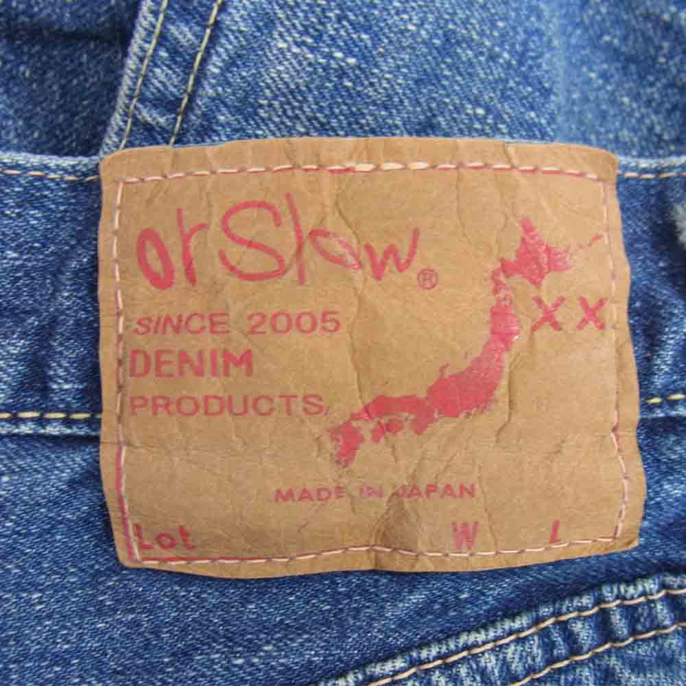 orSlow オアスロウ 5ポケット ジップフライ セルビッジ ストレート デニムパンツ インディゴブルー系 2【中古】