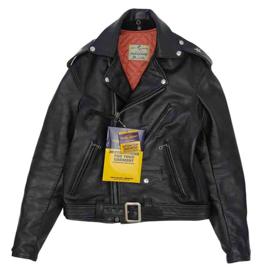 TOY'S McCOY トイズマッコイ TMJ2114 URABLE CODE33 DOUBLE RIDERS JACKET デュラブル社復刻 ホースハイドレザー ダブル ライダース ジャケット ブラック系 38【中古】